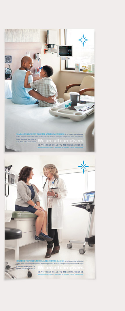 Two ads featuring patients.