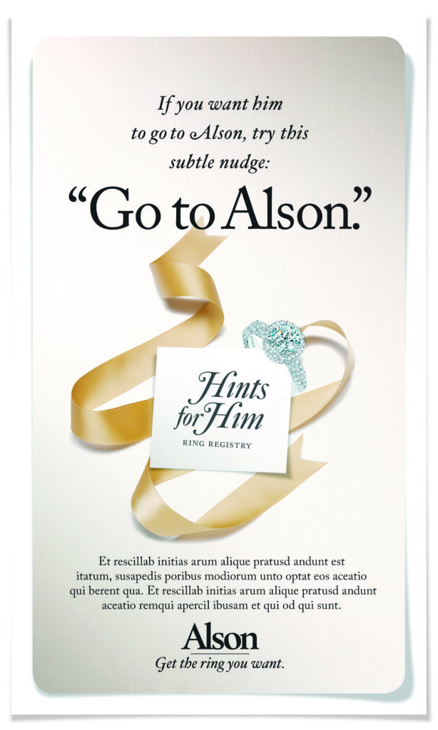 Hints for Him print ad