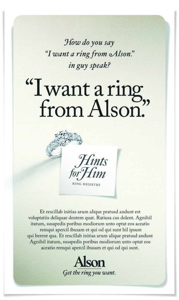 Hints for Him print ad