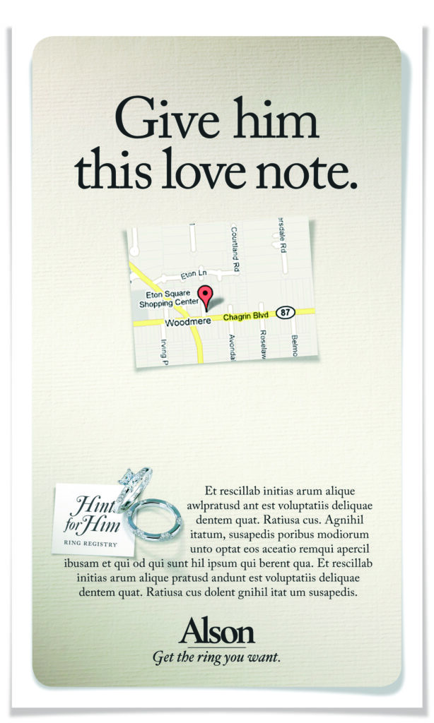 Hints for Him print ad