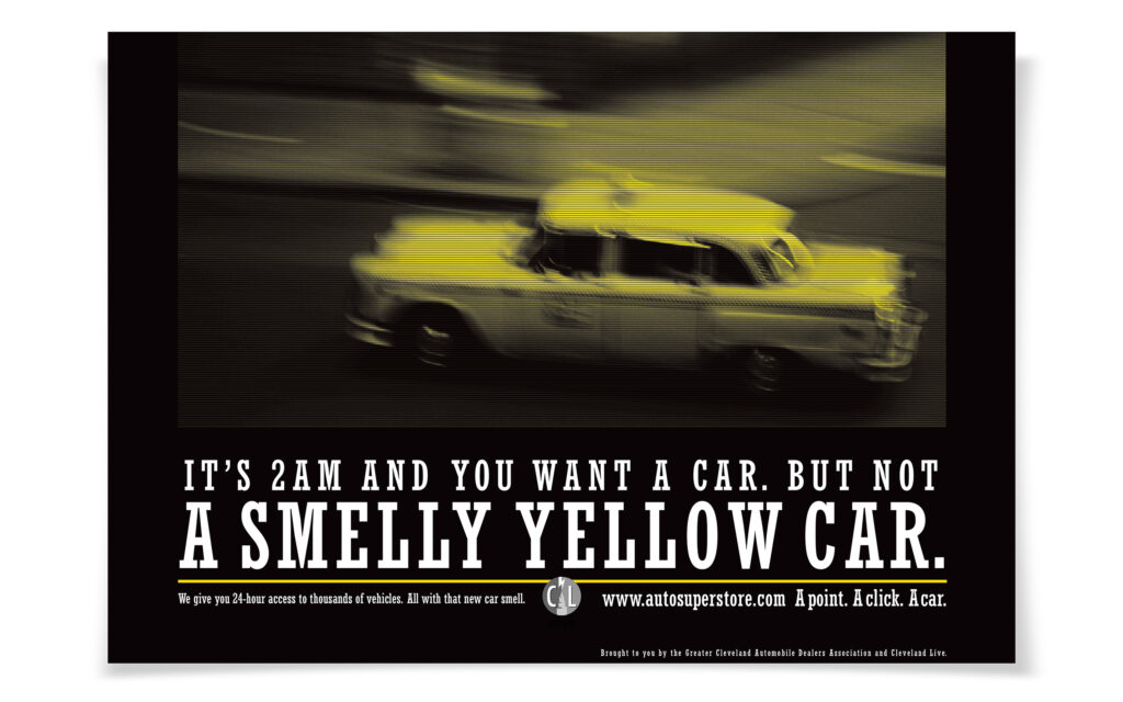 It's 2am and you want a car. But not a smelly yellow car.