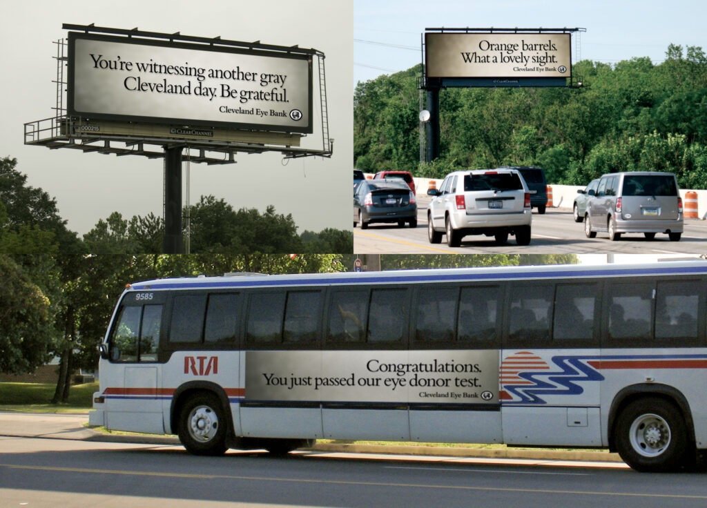 Outdoor and bus signs