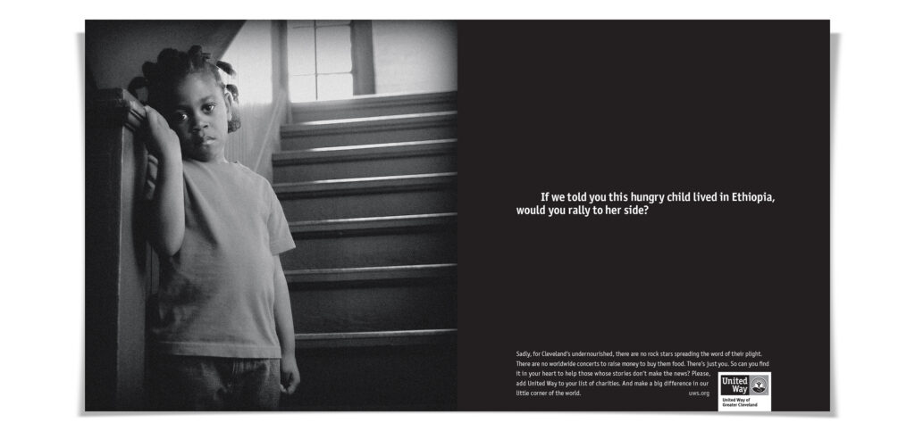 If we told you this hungry child lived in Ethiopia, would you rally to her side?