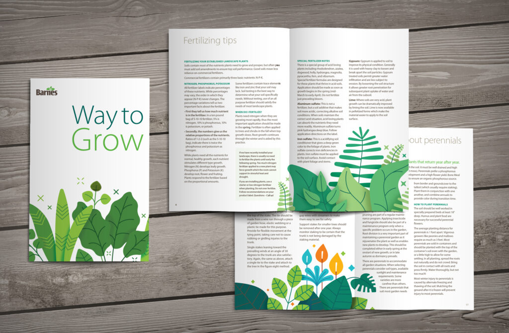 Brochure provides consumers information on how to plant, grow and prune plants.