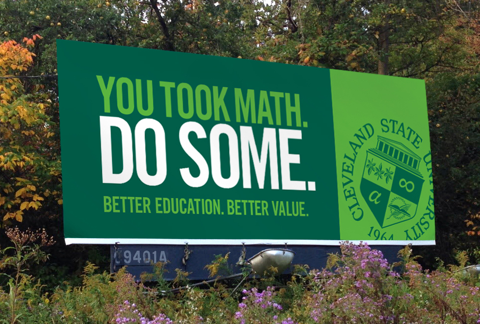 Outdoor board placed on Rouote 43 near Kent State