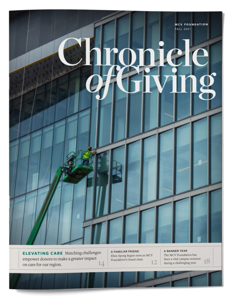 Magazine cover depicting construction of new hospital building